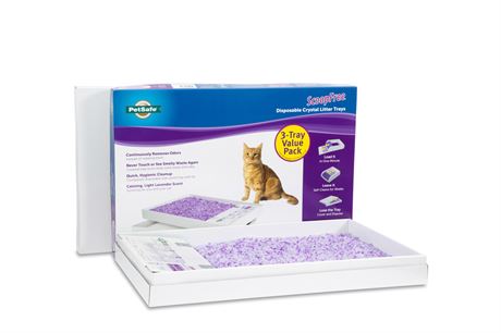PetSafe ScoopFree Crystal Disposable Crystal Cat Litter Trays - Lavender - 3pk/1
