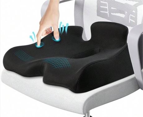 Benazcap Memory Seat Cushion For Office Chair Pressure Relief