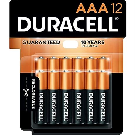 Duracell Coppertop AAA Alkaline Batteries 12 Pk Carded
