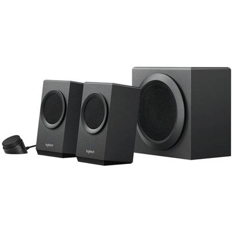Logitech Z333 2.1 Speakers - Easy-access Volume Control, Headphone Jack - PC, Mo