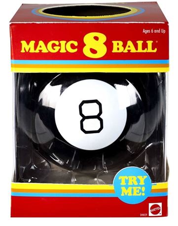 Mattel Games Magic 8 Ball Kids Toy, Retro Themed Novelty Fortune Teller, Ask a Q