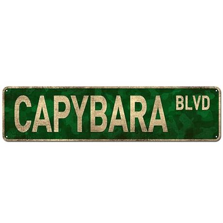 4" x 16" - CIVOTIL Capybara Blvd Street Sign, Sign Décor