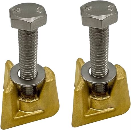 Poolzilla 2 Pack Bronze Wedge Assembly for 4" Rail Anchors - (1) Wedge, (1) Bolt & (1) Washer, for Pool Ladders