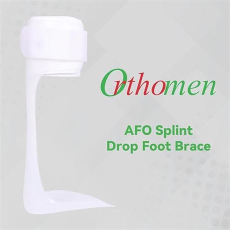 (M-Left) Orthomen Ankle Foot Orthosis Support - AFO Splint - Drop Foot Brace