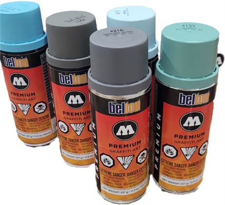 Lot of 10 GRAFFITI Spray Can Belton Molotow Premium 400 ml