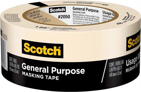 3M Scotch Greener Masking Tape for Performance Painting, 1.88-Inch x 60.1-Yard