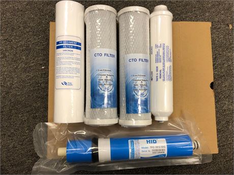 Vegebe 1-5 Stage 50 GPD RO Water Filter Set Replacement 5th Stage # TFC-1812-50G