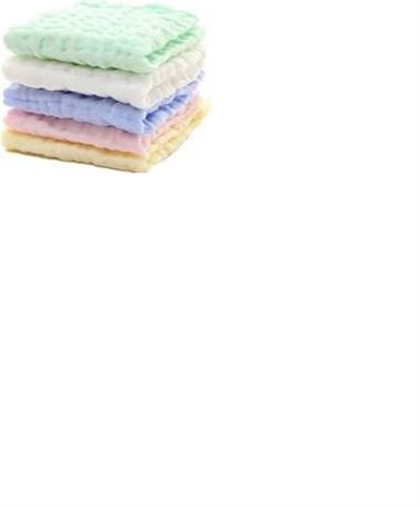 MUKIN Baby Washcloths - Soft Face Cloths for Newborn, Absorbent Bath Wipes, Burp