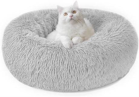 Calming Dog and Cat Bed Donut - 19.7'' Dog Bed Small, Flu...