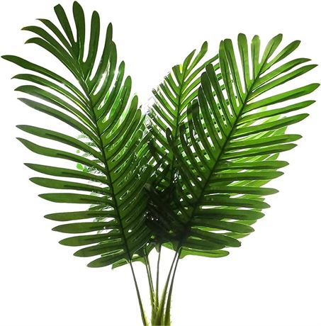 5 Pack (25x9 in approx)- Palm Artificial Plants Leaves Decorations Faux Large Tr