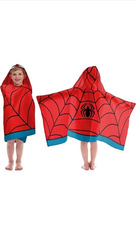 Marvel Spiderman Super Soft & Absorbent Kids Bath/Pool/Beach Hooded Towel - Fade