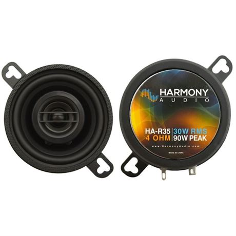 3.5" - Harmony Audio HA-R35 Car Stereo Rhythm Series Replacement 90W Speakers