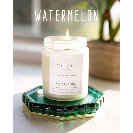 Craft & Kin Aromatherapy Soy Scented Candles - Watermelon (7.6oz)