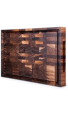 Mevell Walnut Wood Cutting Board for Kitchen, Reversible Wooden Chopping Board W
