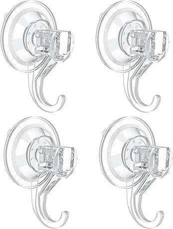 Suction Cup Hooks, VIS'V Small Clear Heavy Duty Vacuum Suction Hooks Shower Wall