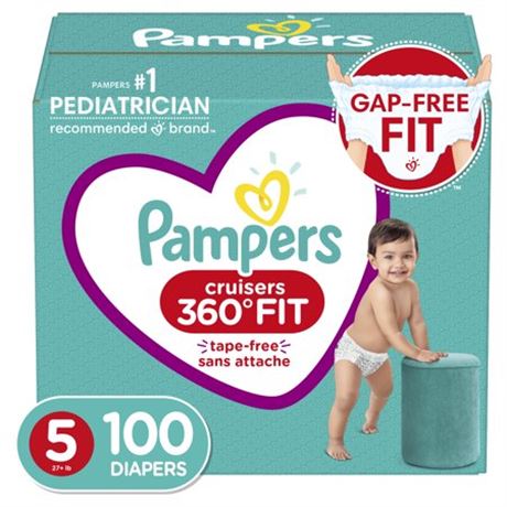 Pampers Cruisers Diapers 360 Size 5 100 Count (Select for More Options)