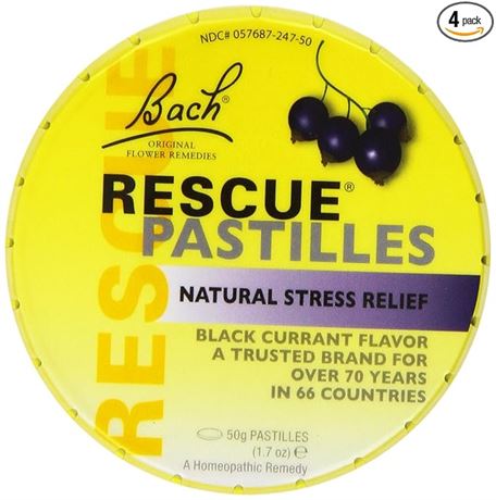 1.7 Ounce (Pack of 4) - Bach Rescue Remedy Pastilles, Black Currant