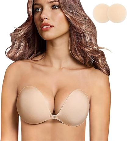 SIZE A, queensecret 2024 Adhesive Bra, Push up Strapless Self Adhesive Bra