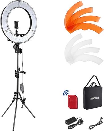 NEEWER Ring Light 18inch Kit: 55W 5600K Professional LED Ring Light with Stand