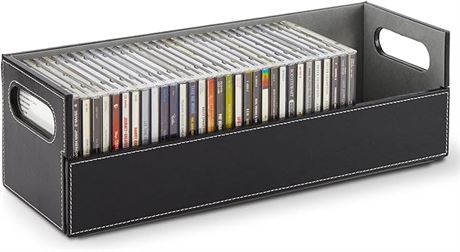 Stock Your Home CD Storage Box, Organizer Shelf for Movie Cases, DVDs, Cassette