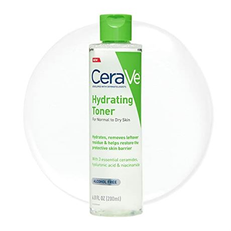CeraVe Hydrating Toner for Face, Alcohol Free Facial Toner f...