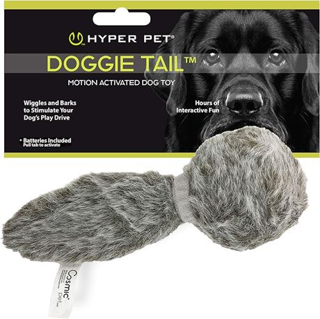 Hyper Pet Doggie Tail Plush Interactive Dog Toy