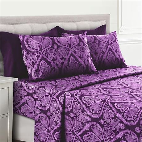 QUEEN, LDC LUX DECOR COLLECTION Bed Sheets - 6 Pc Queen Size Sheets