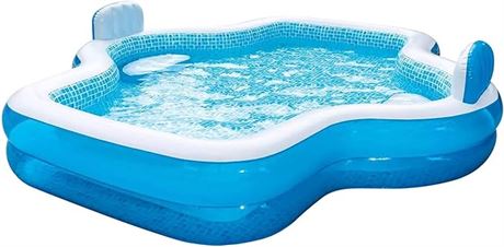 10 Ft Long  - Members Mark Elegant Family Pool 2 Inflatable Seats with Backrests