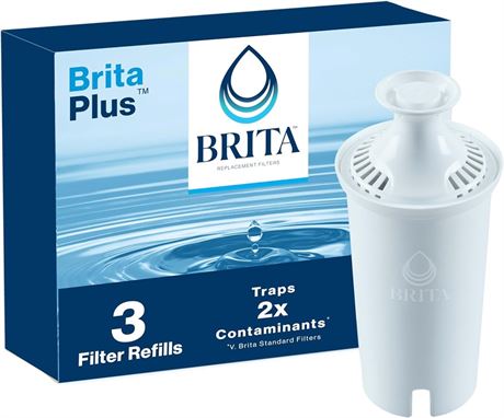 Brita Plus Water Filter, BPA-Free, High-Density Replacement Filter for Pitchers