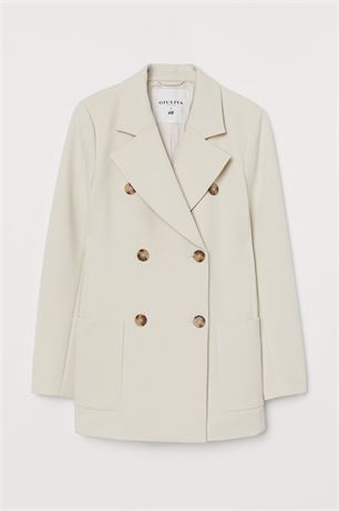 Size X, Double-breasted Jacket - H & M - Giuliva Heritage -Cream