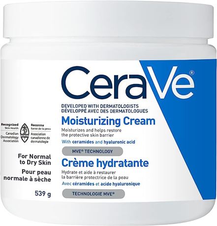 539g - CeraVe Moisturizing Cream | Daily Face, Body & Hands Moisturizer