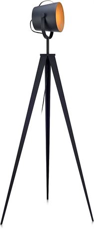 Versanora VN-L00021 Tripod Floor Lamp, Black/Gold
