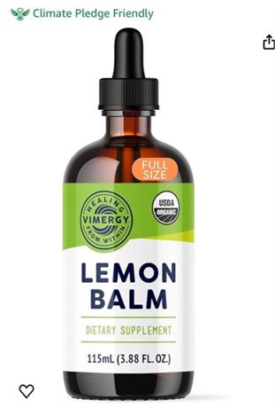Vimergy USDA Organic Lemon Balm Extract, 115 Servings – Supports Calm and Relaxe