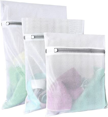Small Fine Mesh Laundry Bags,3Pcs(1 Large,1 Medium,1 Small)