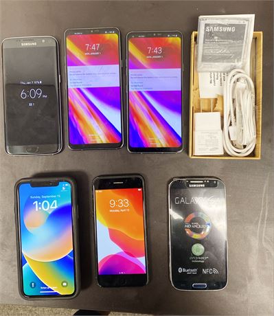 lot of original iPhones and Android phones ( iphone7, X & Samsung galaxy S4, Sam