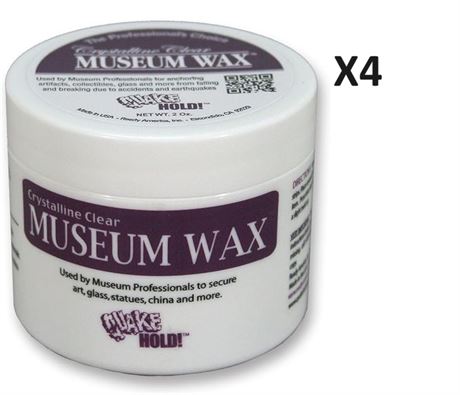 Quakehold! 66111 Museum Wax, 2 Ounce, Clear (4 Pack)