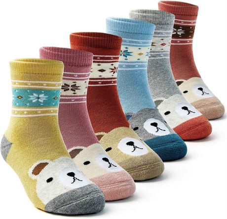 8-10Y, HowJoJo Boys Thick Cotton Socks Kids Winter Warm Socks Christmas Bear Soc