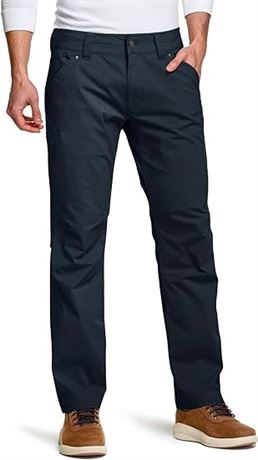 CQR Men's Casual Stretch Cargo Pants, Cool Dry Water Resistant Work Pant 30 x 30