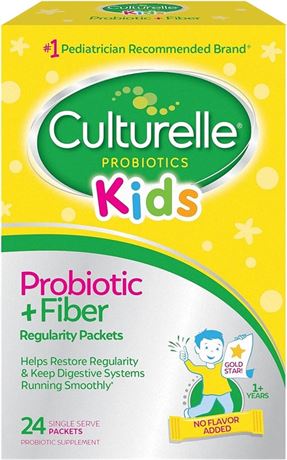 Culturelle Kids Probiotic + Fiber Packets (Ages 1+) - 24 Count - Digestive Healt