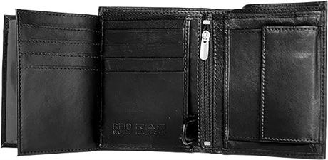 RFID Blocking Real Leather Wallet - Black