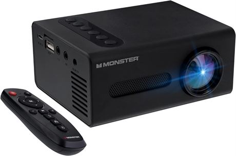 Monster Image Mini Small Format LCD Projector 1920x1080 HD Quality