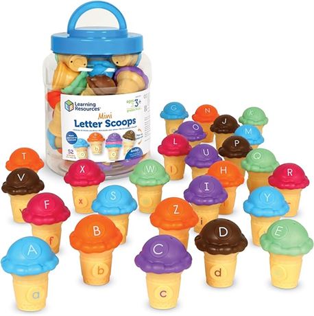 52 Pieces, Learning Resources Mini Letter Scoops, Ages 3+,Preschool Learning Toy