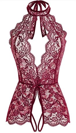 SIZE:M, Ababoon Women One Piece Lingerie Lace Sexy