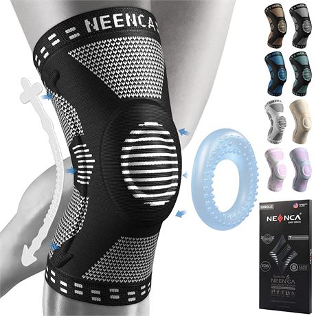 XXL -NEENCA Professional Knee Brace, Compression Knee Sleeve with Patella Gel