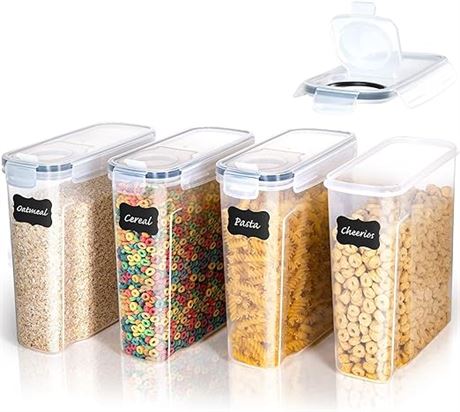 Set of 4 (4L / 135oz) - Crown Equipments Cereal Container Storage Set - Airtight
