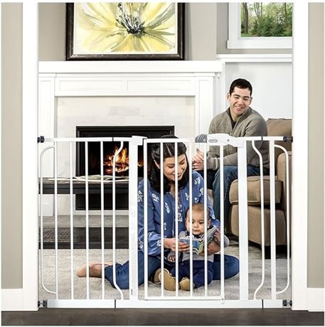 Regalo Easy Step 49-Inch Extra Wide Baby Gate, Includes 4-Inch and 12-Inch