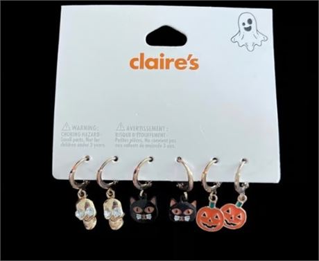 Claire's Halloween Earrings 3pc X2