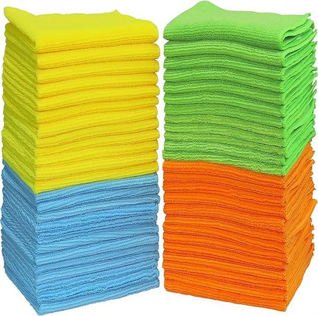 70 Pack - SimpleHouseware Microfiber Cleaning Cloth, 4 Colors