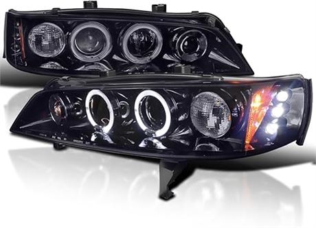 Spec-D Tuning 2LHP-ACD94G-TM Glossy Black Projector Headlight (Honda Accord Dual