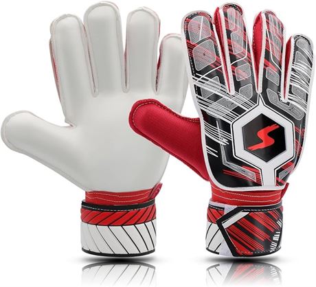 Goalkeeper Gloves Strong Grip with Fingersave SZ 9